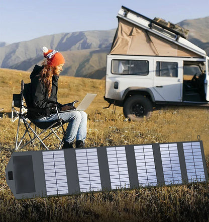 Portable Polysilicon Solar Panel Charger USB 800W 5V DC Foldable For Hiking And Camping by 54Grid - Renewable Energy Store