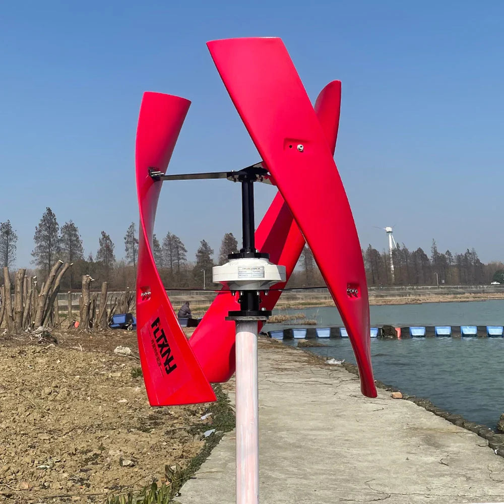 Home Vertical Axis Wind Turbine Generator 800W 1000W 1500W 12V 24V 48V with MPPT Controller 1KW 2KW 96V Upright Windmill - 54Grid - Renewable Energy Store