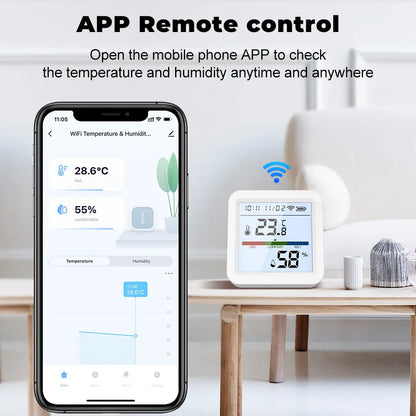 Tuya New WiFi Temperature Humidity Sensor Smart Life Backlight Hygrometer Thermometer Sensor Support Alexa Google Home Assistant by 54Grid - Renewable Energy Store