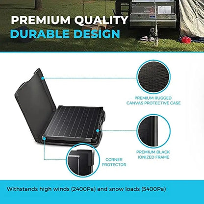 100Watt 12 Volt Portable Solar Panel with 20A Charger Controller by 54Grid - Renewable Energy Store