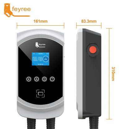 feyree EV Charger GB/T Socket Dynamic Loading Balance Charging Station 7kW 11kW 22kW APP Control for Electric Car EVSE Wallbox