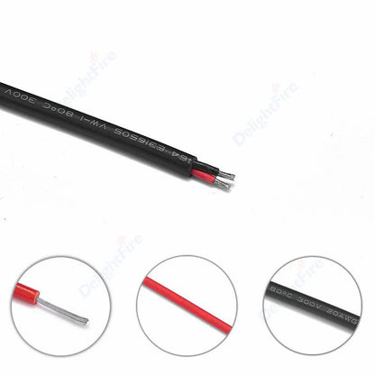20AWG 90cm Black DC Pigtail Cable 12V 5A Female Barrel Jack by 54Grid - Renewable Energy Store