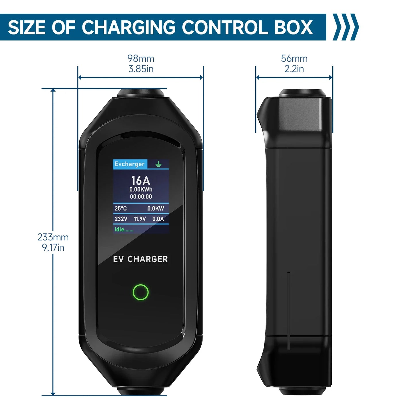 AFYEEV GB/T Portable EV Charger Electric Vehicle Charger EVSE Charging Cable WiFi Bluetooth APP Control 3.6KW/7.2KW/11KW/22KW