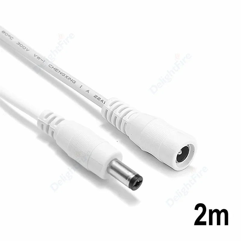 5.5mm 2.1mm DC Extension Cord 22AWG 3A for CCTV LED Lights by 54Grid - Renewable Energy Store