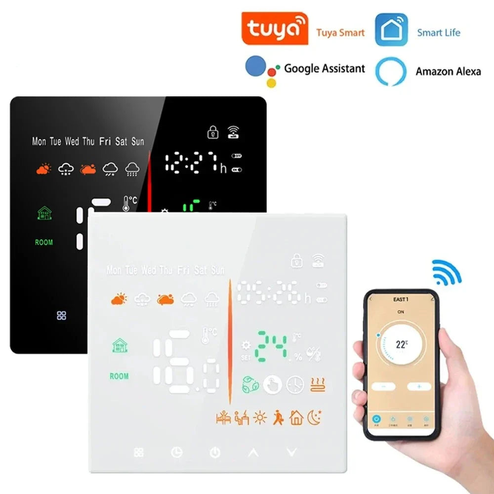 Tuya WiFi Smart Thermostat Electric Floor Heating TRV Water Gas Boiler Temperature Voice Remote Controller for Google Home Alexa by 54Grid - Renewable Energy Store