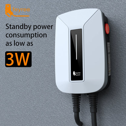 feyree EV Charger Type2 Plug EVSE Wallbox 32A 7KW IEC62196-2 Socket 1 Phase 5m Cable Wallmount Charging Station for Electric Car
