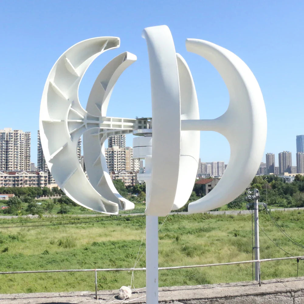 China Factory 8000W Vertical Axis Wind Turbine Generator For Home 8KW 12V 24V 48V with MPPT Controller Small Low Noise Windmill by 54Grid - Renewable Energy Store