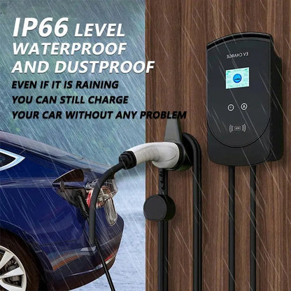EV Charger 32A 7.6KW Electric Vehicle Car Charger EVSE Wallbox 3Phase 22KW 11KW Type2 Cable IEC62196-2 Socket APP Control - 54Grid - Renewable Energy Store