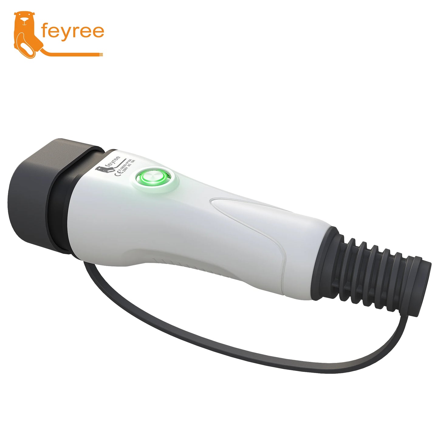 feyree Type2 EV Charger Plug One-touch Stop Function 16A 32A Charger Socket for Car side Electric Vehicle Car Charging Station