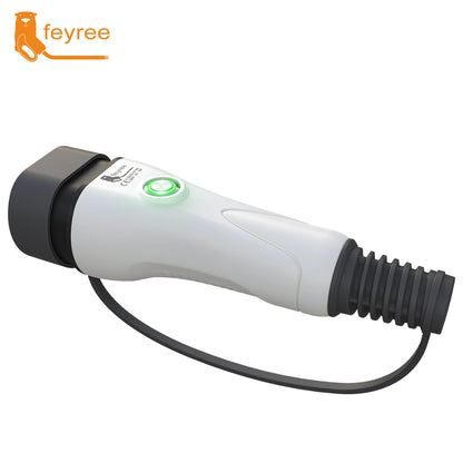 feyree Type2 EV Charger Plug One-touch Stop Function 16A 32A Charger Socket for Car side Electric Vehicle Car Charging Station