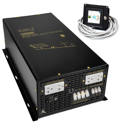 10000W Split-phase Pure Sine Wave Solar Inverter Power Supply Battery 24V/36V/48V/96V DC to 110/220V,120/240V AC Converter Wired by 54Grid - Renewable Energy Store