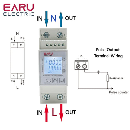 Tuya Wifi Zigbee 110V 220V 80A Smart Single Phase Two-way Bidirectional Energy Meter Timer Power Consumption Monitor KWh Meter by 54Grid - Renewable Energy Store