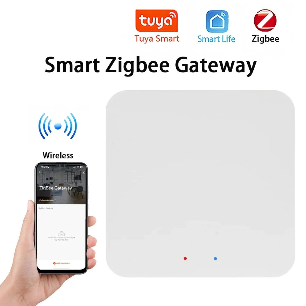 Tuya Wireless Zigbee Bridge Smart Home Zigbee Gateway Hub Remote Control Zigbee Devices Smart Life APP for Alexa Google Home by 54Grid - Renewable Energy Store