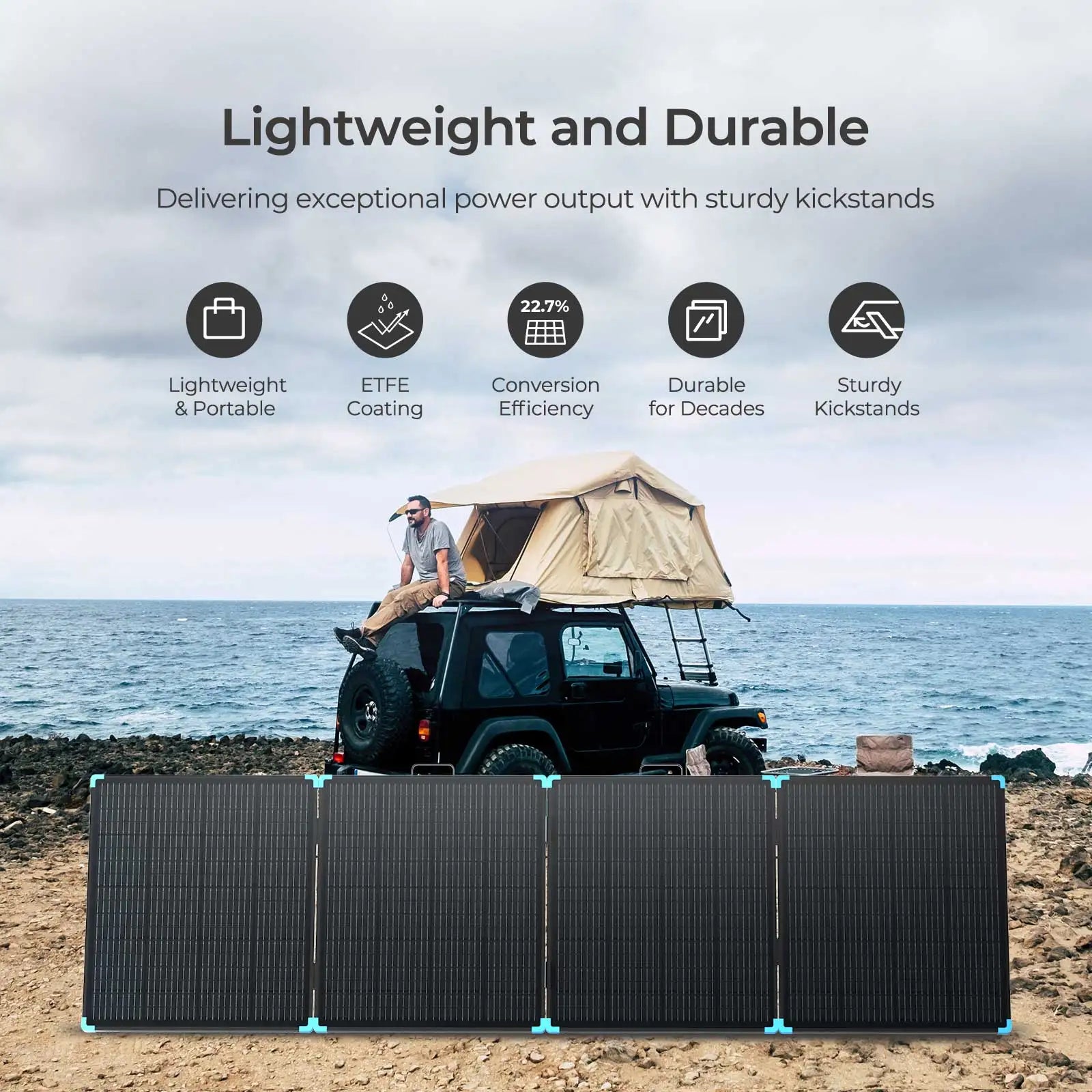 400W Lightweight Solar Panel for Outdoor Activities Durable & IP67 Waterproof by 54Grid - Renewable Energy Store
