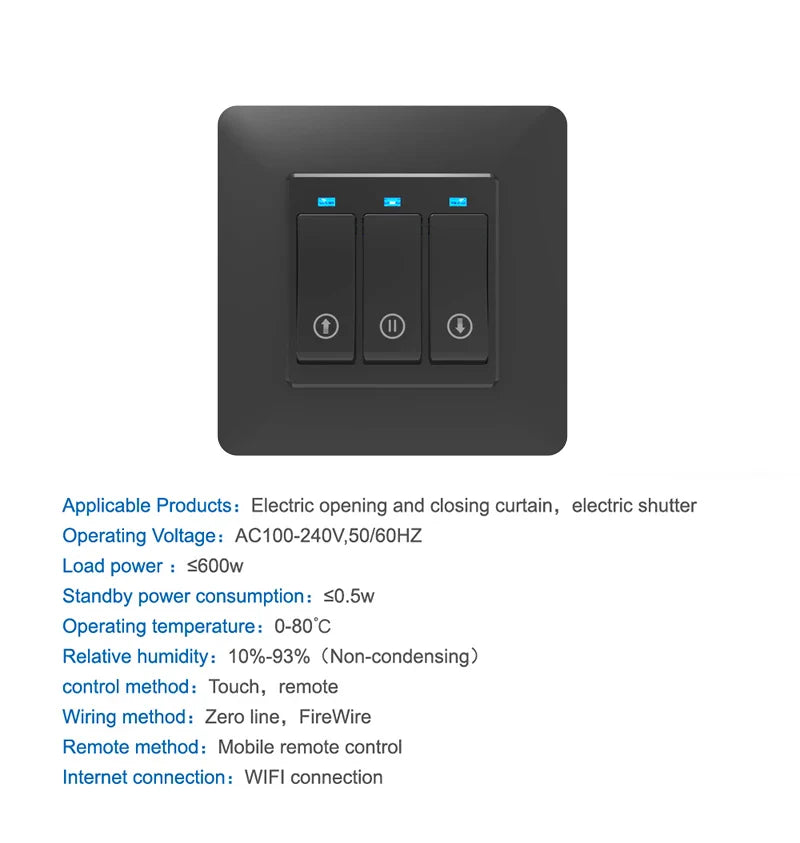 WiFi Timer Curtain Switch Controller for Roller Shutter Electric Motor TUYA Smart Life Smart Home Automation Google Home Alexa by 54Grid - Renewable Energy Store