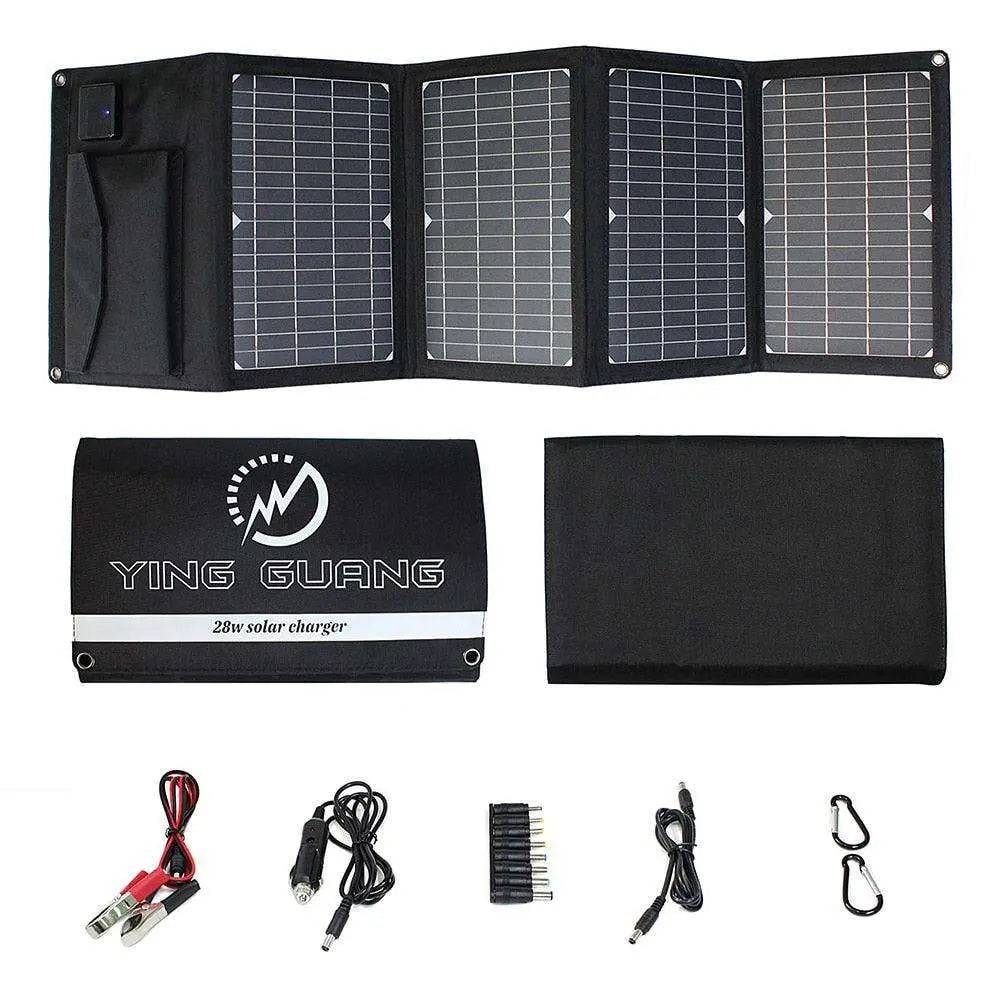 Solar Panel 28W Solar Charger 5V 18V Foldable USB DC  Portable Rechargeable Battery Chargers Phone/Hiking/Camping/Outdoors - 54Grid - Renewable Energy Store