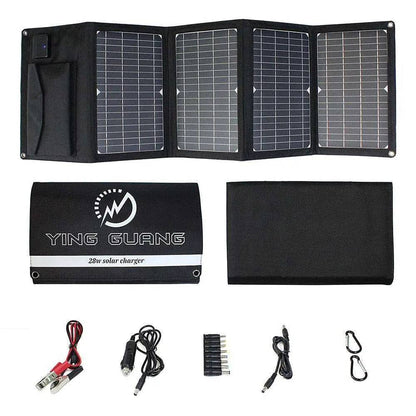 Solar Panel 28W Solar Charger 5V 18V Foldable USB DC  Portable Rechargeable Battery Chargers Phone/Hiking/Camping/Outdoors - 54Grid - Renewable Energy Store