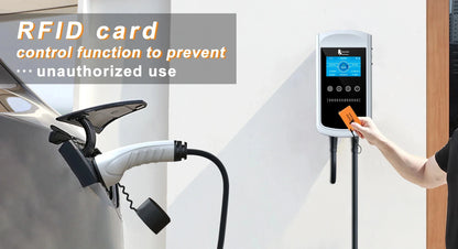 feyree Type2 EV Charger 32A 7.6KW Charging Station Car Charger 11KW 22KW 3Phase EVSE Wallbox 4.3inch Screen Smart APP Control