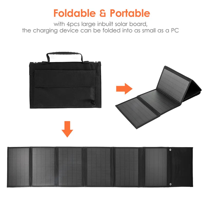 Solar Panel Portable Folding 1000W Bag USB+DC Output Solar Charger Outdoor Power Supply - 54Grid - Renewable Energy Store