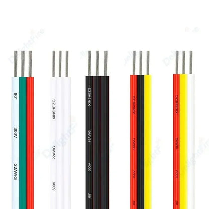 3Pin 12V Electrical Wires 18 20 22 AWG PVC Flexible Cable for WS2811 WS2812B LED Strip Lights by 54Grid - Renewable Energy Store