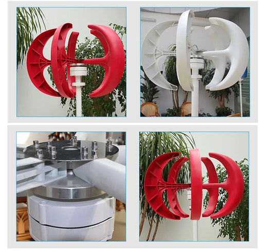 800W 12/24V Wind Turbine with 5 Blades MPPT Controller Small Wind Turbine For Home Use Low Noise High Efficiency With Controller - 54Grid - Renewable Energy Store