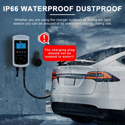 feyree EV Charging Station 32A 7KW TS-NACS Charger Plug for Tesla Car Charger EVSE Wallbox 9.6KW 12KW Fast Charging APP Control
