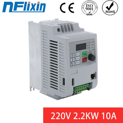 For Europe: 220v 1-phase Input, 3-phase Output Frequency Converter, Powers 1.5kw/2.2kw/4kw, VSD/VFD/50HZ Inverter by 54Grid - Renewable Energy Store