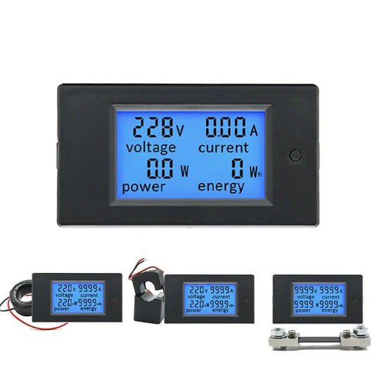 20A 100A AC 80-260V DC 6.5-100V Digital LED Display Voltmeter Ammeter Wattmeter Power Energy Meter 12V 24V 110V 220V Volt Tester by 54Grid - Renewable Energy Store