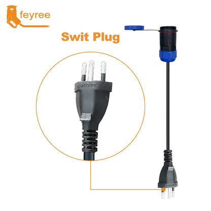 Feyree 7kW Portable EV Charger Replaceable Power Side Plugs Compatible with Multi-Country Charging Standard for Universal Use