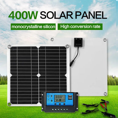 400W Flexible Solar Panel 12V Battery Charger Dual USB Power Bank for Phone Car Yacht RV by 54Grid - Renewable Energy Store
