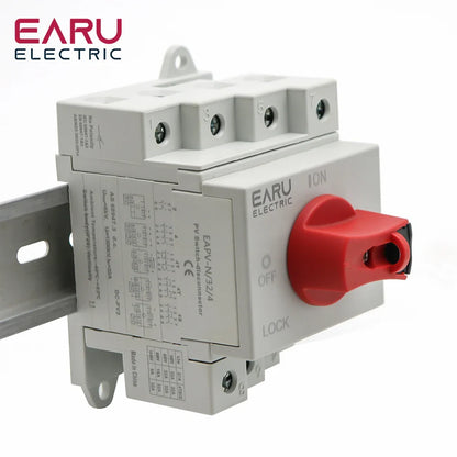 Din Rail Solar PV DC 4P 32A 1000V Rotating Handle Isolator Rotary Switch Disconnector For Solar distribution box by 54Grid - Renewable Energy Store