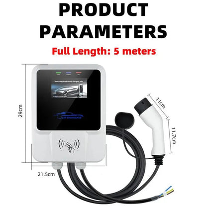 7KW Electric Car Charging Station with RFID Cards EV Chargers Type1/Type2/GBT EV Wallbox Charger IEC62196-2 J1772 - 54Grid - Renewable Energy Store