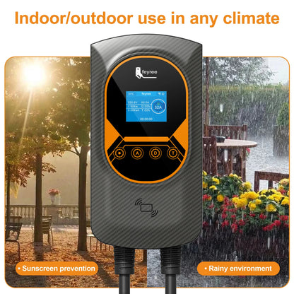 feyree EV Charger GB/T Socket EVSE Wallbox 32A 22KW 3Phase 16A 11KW Electric Vehicle APP Control Charging Station 7.6KW 5m Cable