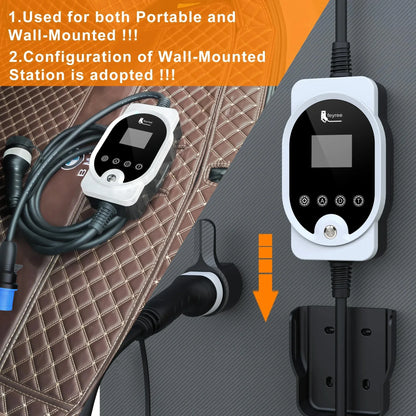 feyree Type2 EV Charger EVSE Wallbox 22KW 11KW 3P Smart APP Wi-Fi Control  7KW 32A 1P Setting Current & Charging Time for EV Car