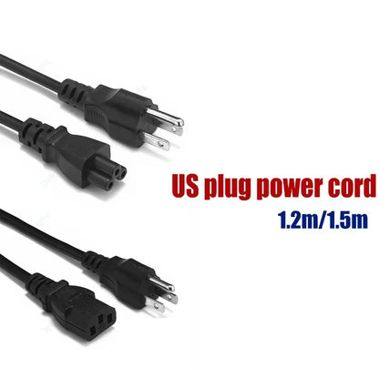 3 Prong US Plug Power Cable 1.2m 1.5m C13 C5 Cloverleaf Cord by 54Grid - Renewable Energy Store