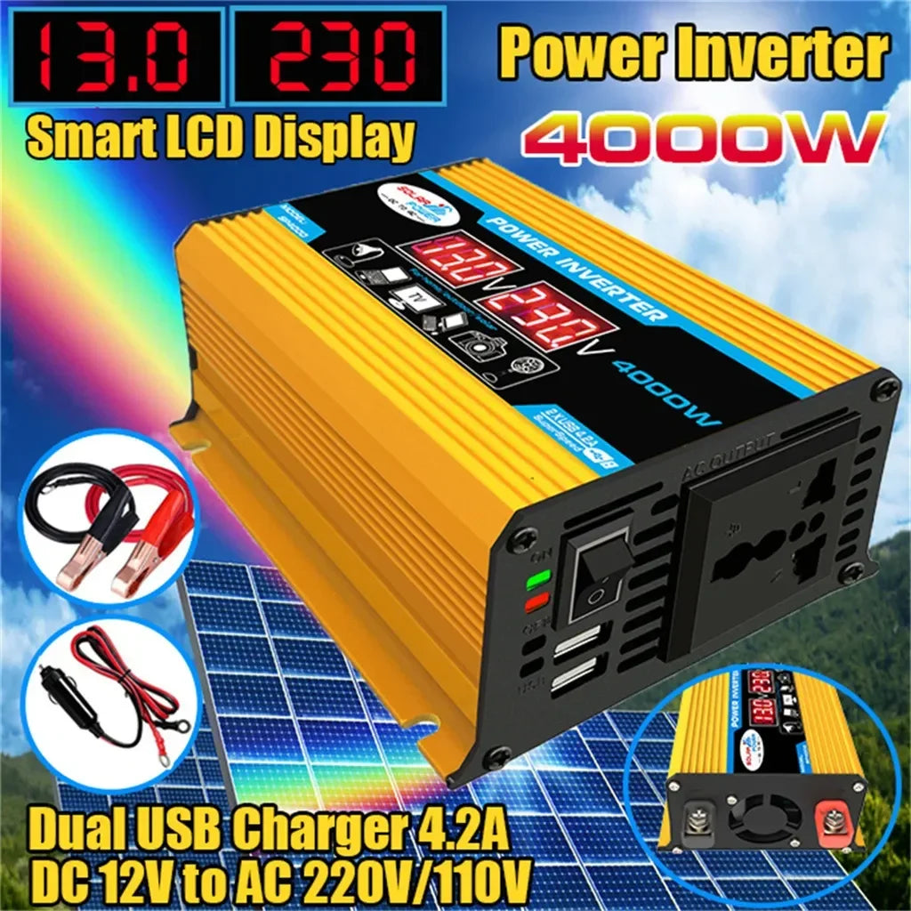 12V to 110V/220V Solar Panel System 4000W Inverter Kit by 54Grid - Renewable Energy Store