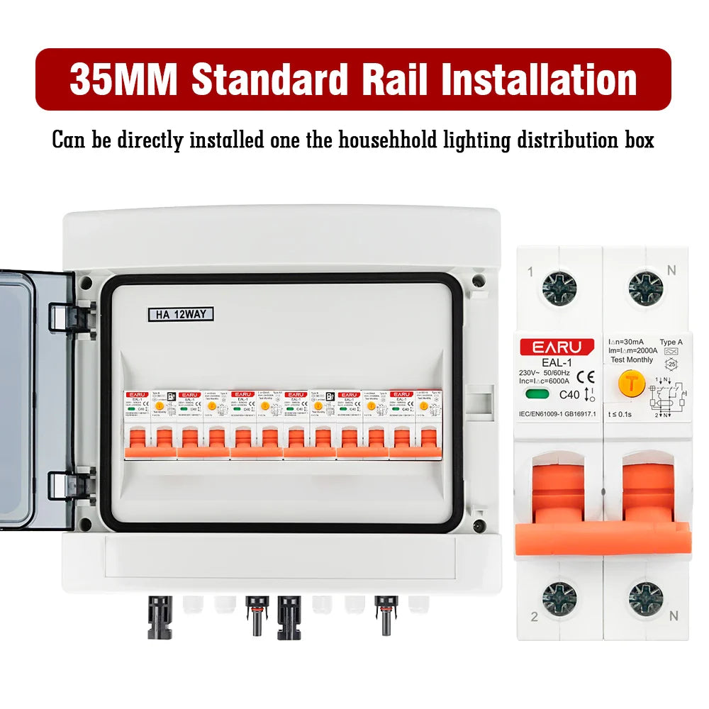 2P 30mA Type AC A B RCBO RCCB MCB Electronic Residual Current Circuit Breaker Over Short Current Leakage Protection EV Charger