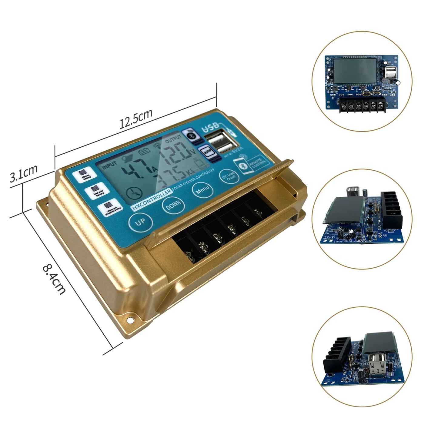 30A/40A/50A 60A Solar Panel Charge Controller With Bluetooth by 54Grid - Renewable Energy Store