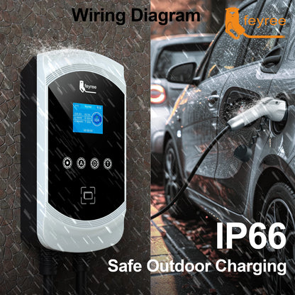 feyree EV Charger GB/T Socket Dynamic Loading Balance Charging Station 7kW 11kW 22kW APP Control for Electric Car EVSE Wallbox