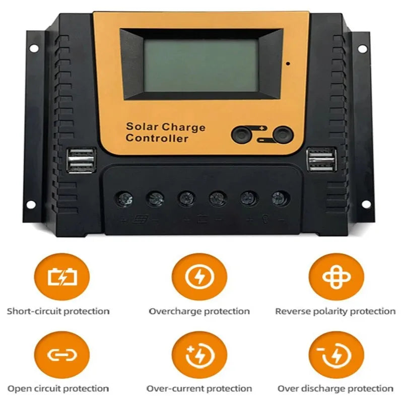 PWM 10A 20A 30A 100VDC Solar Charge Controller For 12V 24V 48V Lifepo4 GEL by 54Grid - Renewable Energy Store