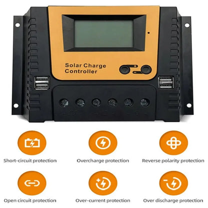 PWM 10A 20A 30A 100VDC Solar Charge Controller For 12V 24V 48V Lifepo4 GEL by 54Grid - Renewable Energy Store