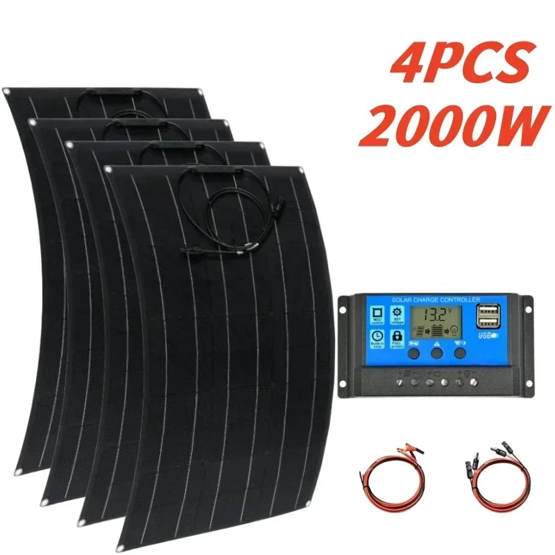 Solar Panel 500W 1000W 1500W 2000W Super Power Kit For RV Boat Car by 54Grid - Renewable Energy Store