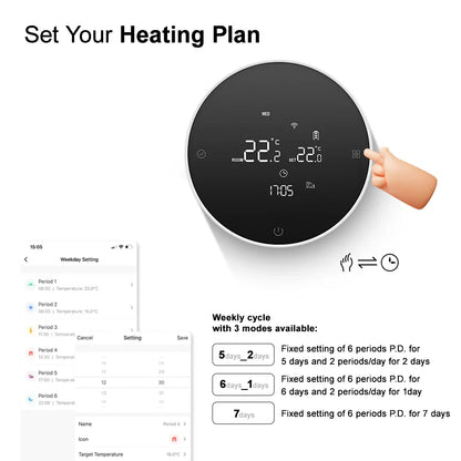 Wireless WiFi Thermostat for Gas Boiler Heating Tuya Battery RF Wireless Receiver Temperature Controller Alice Google Home by 54Grid - Renewable Energy Store