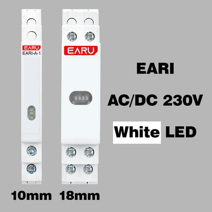 10/18mm Rail Indicator Light AC DC 220V 230V LED Dual Color