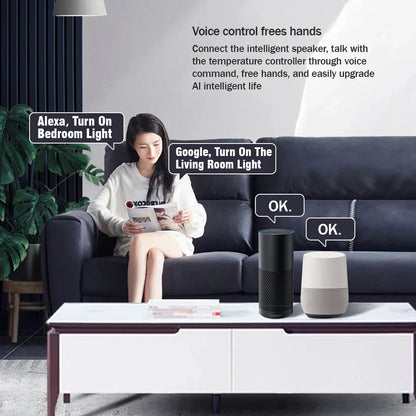 2P Tuya WiFi Smart Circuit Breaker MCB Timer Relay Switch Remote Control AC 63A 16A Power-off Memory Alexa Google Home Assistant