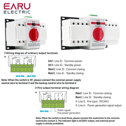 2P 4P 63A 125A ATS PV Dual Power Automatic Transfer Switch AC220V 400V 50/60Hz Type MCB Auto Manual Sal Switches Circuit Breaker