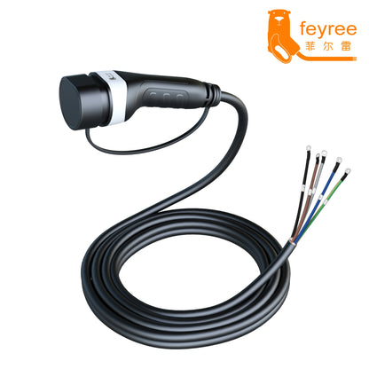 feyree EV Charger Plug Type2 Socket 5m Cable 16A 3.5kW 32A 7kW 1Phase for Car Side 16A 11kW 32A 22kW 3Phase for Electric Vehicle