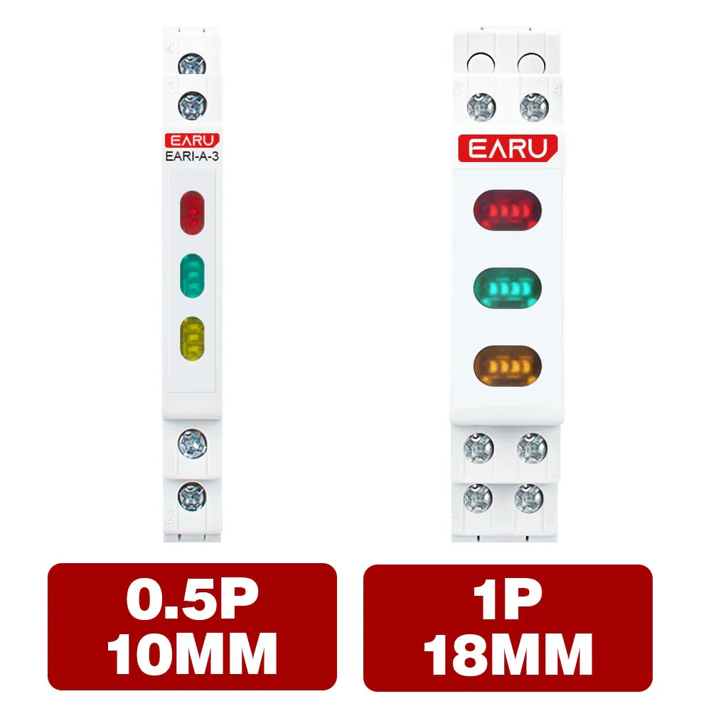 10/18mm Rail Indicator Light AC DC 220V 230V LED Dual Color