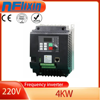 220V1.5KW 2.2KW 4KWSingle Phase input and 3 Phase Output Frequency Converter / Adjustable Speed Drive / Frequency Inverter / VFD by 54Grid - Renewable Energy Store