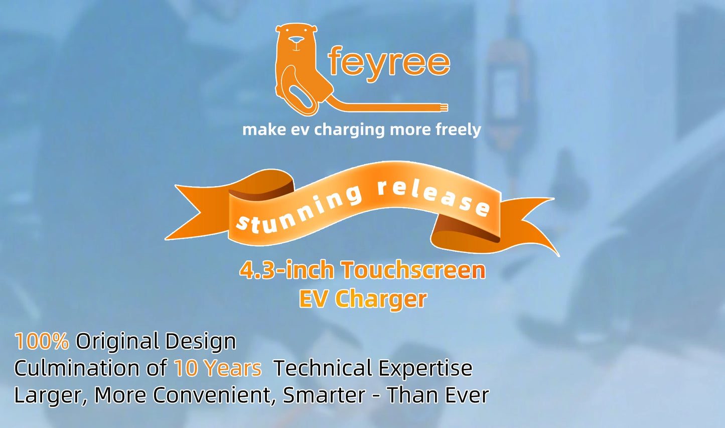 feyree 4.3Inch Touch Screen EV Charger 7kW 32A 1Phase TS-NACS Socket Smart WIFI APP Control EVSE Portable Box for Tesla EV Cars